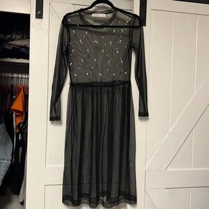 Zara XS Tulle and Pearl Dress